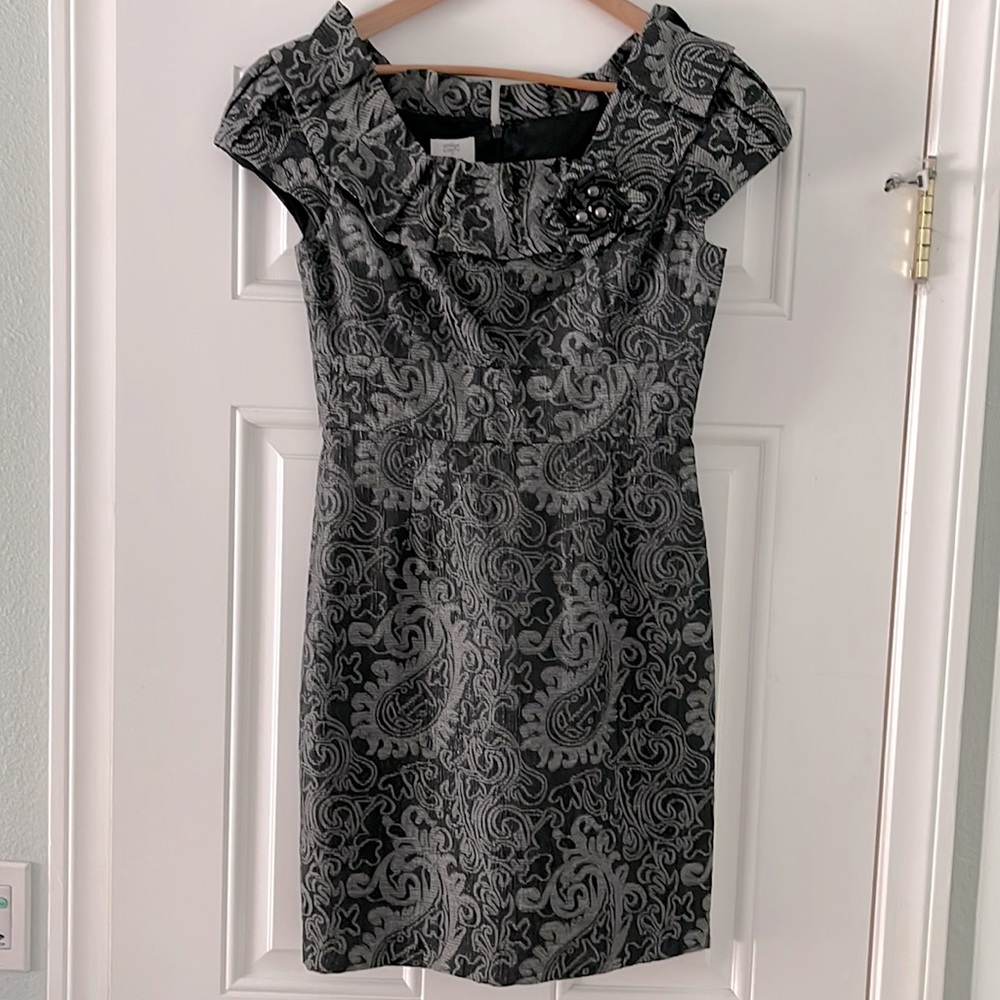 Black and grey dress, size 6P. By Suzi Chin for maggy boutique. From Nordstrom.
